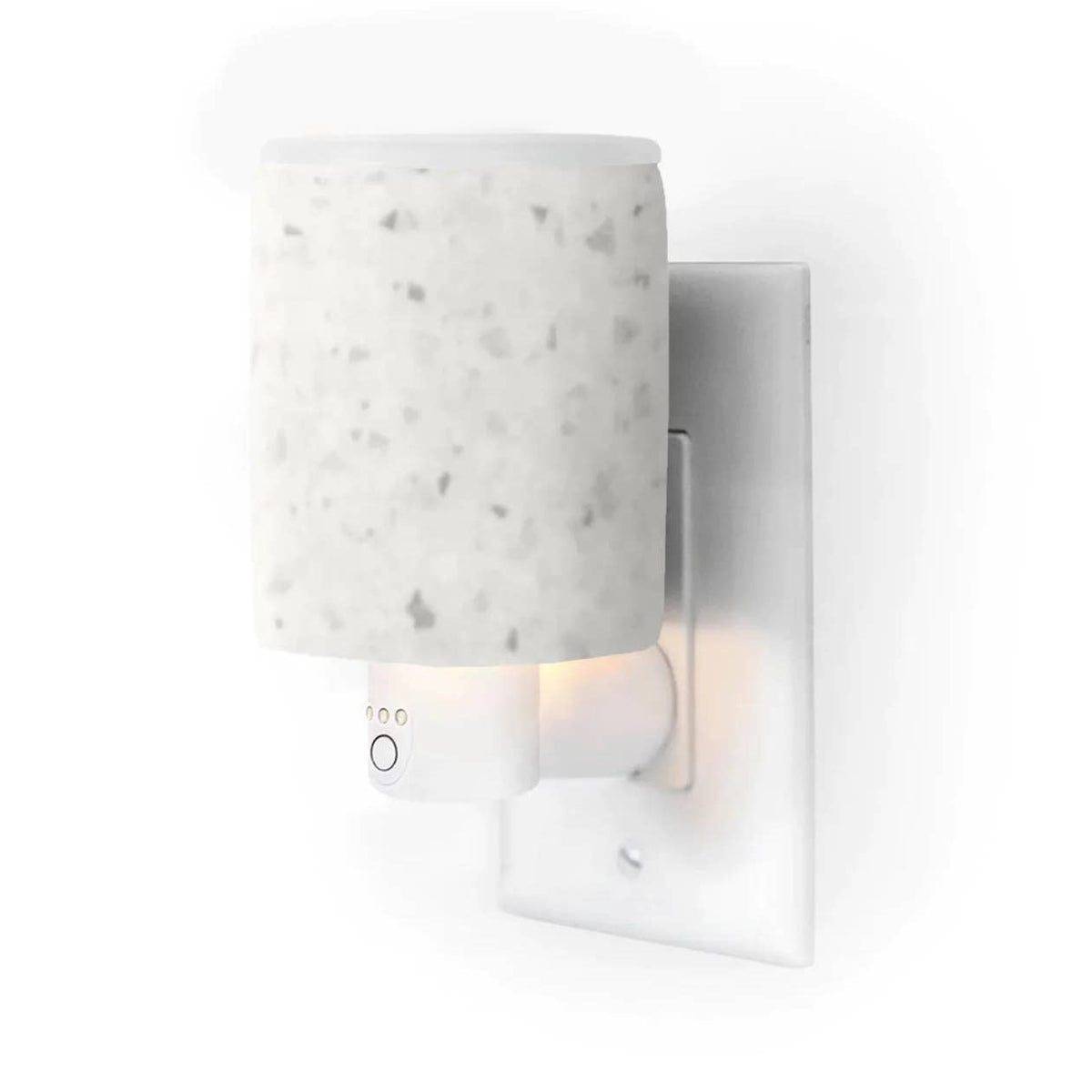 White Terrazzo Pluggable Wax Warmer