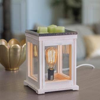 Weathered White Edison Bulb Illumination Warmer - RRP $49.95 - Wholesale