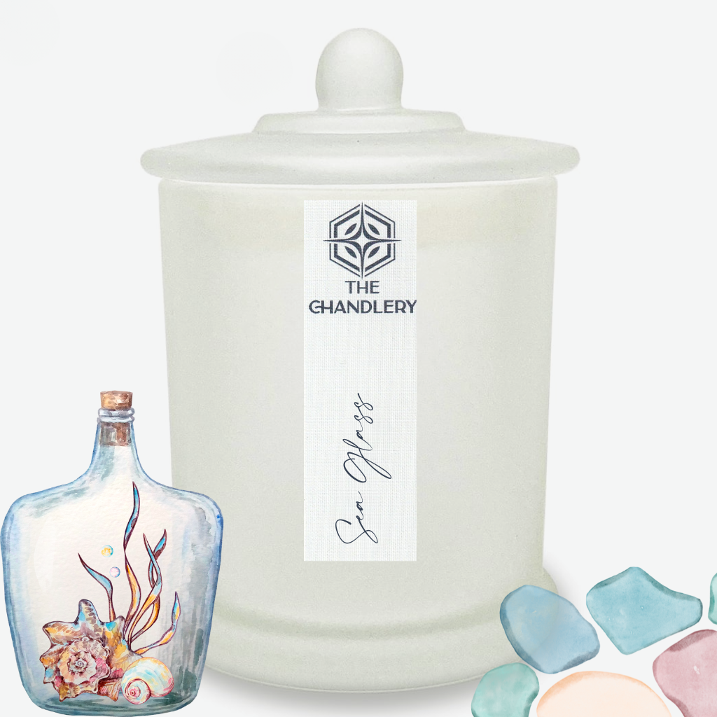 Sea Glass Apothecary Candle
