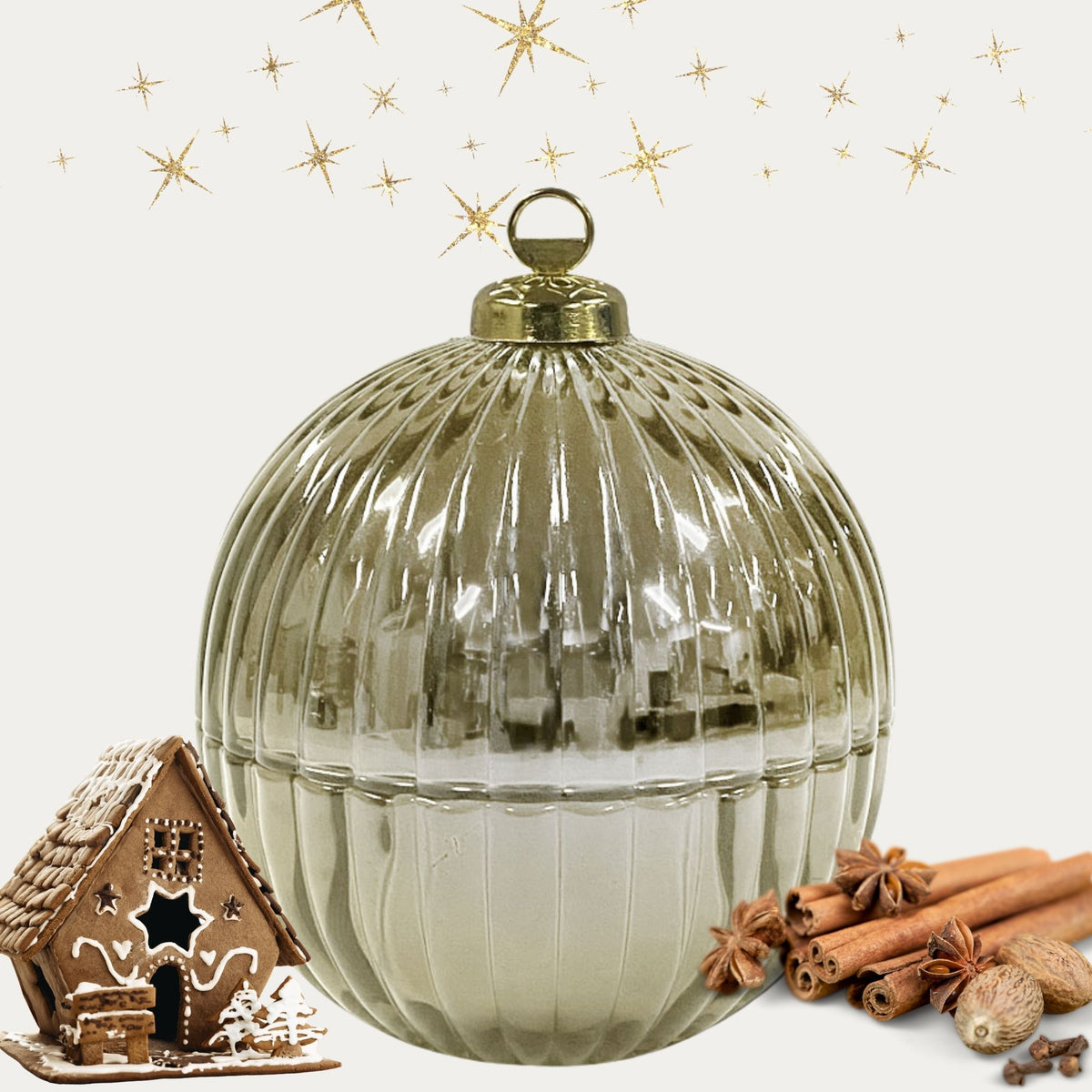 Gingerbread House - Bauble candle