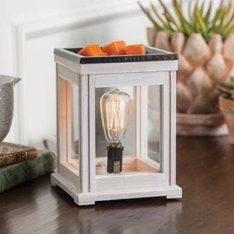 Weathered White Edison Bulb Illumination Warmer - RRP $49.95 - Wholesale